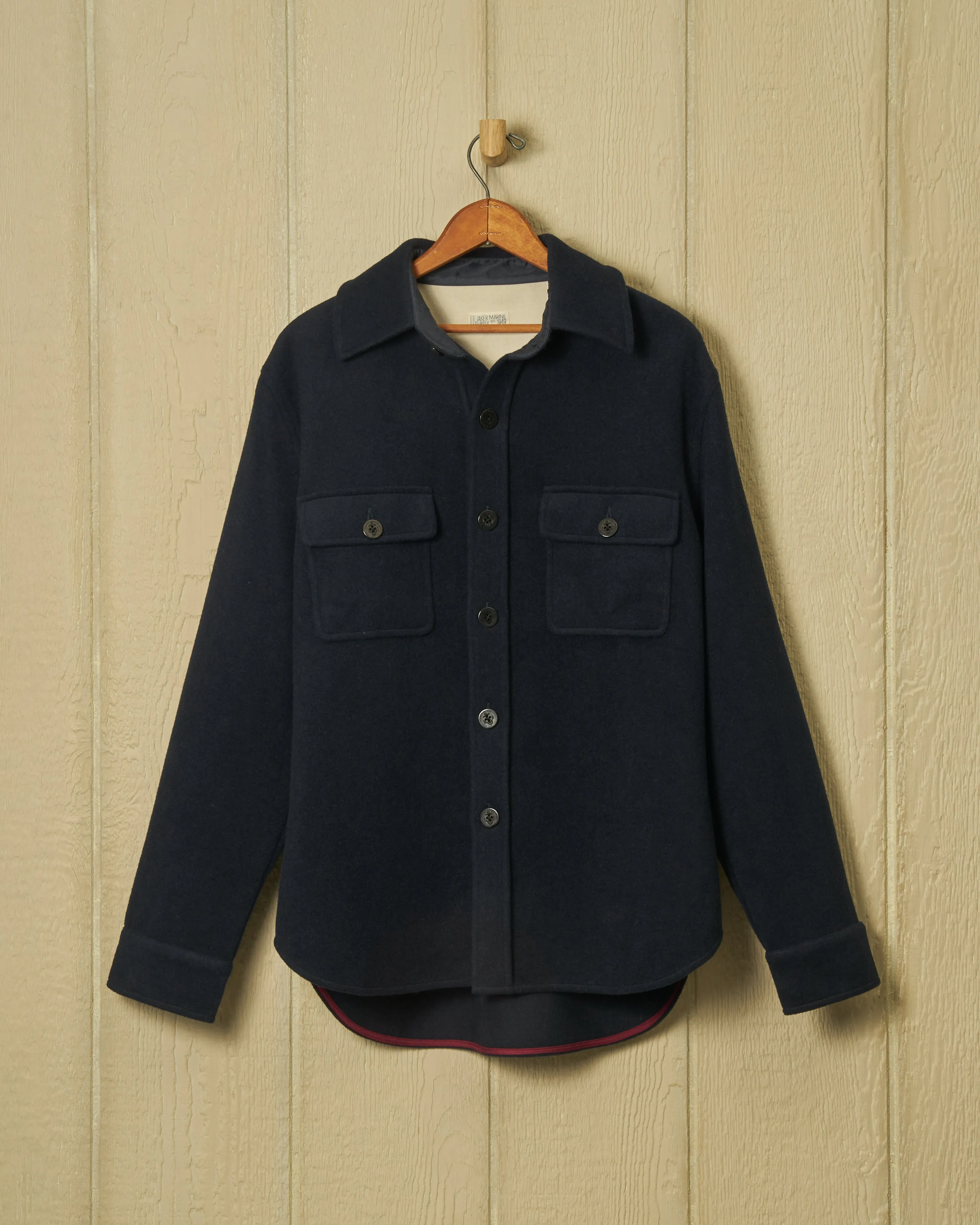 CPO Shirt Jacket in Navy Wool