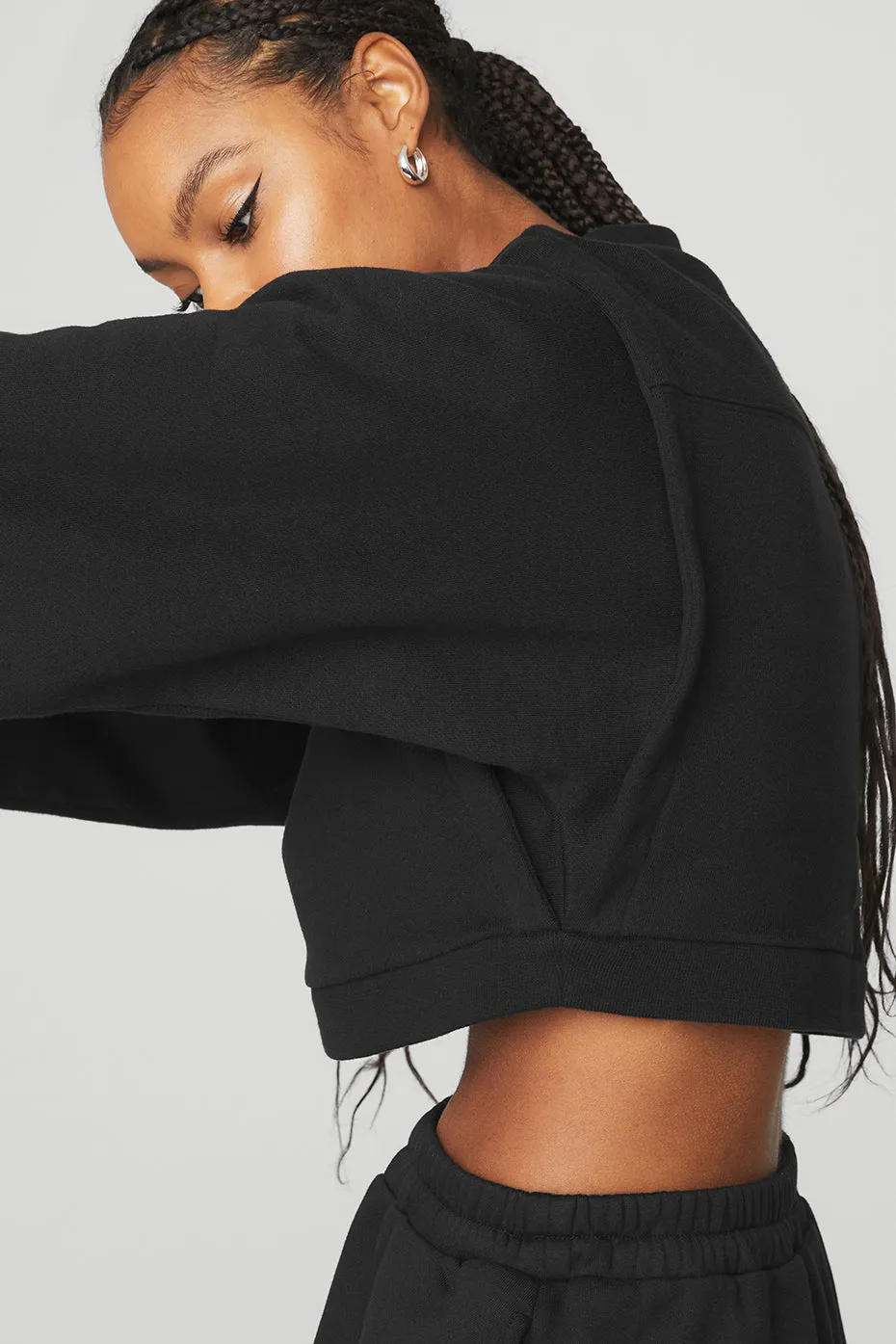 Cropped Fresh Coverup - Black