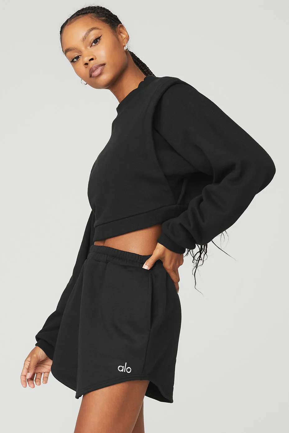 Cropped Fresh Coverup - Black