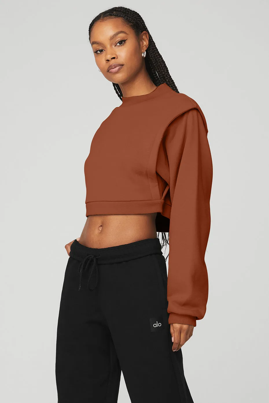 Cropped Fresh Coverup - Rust