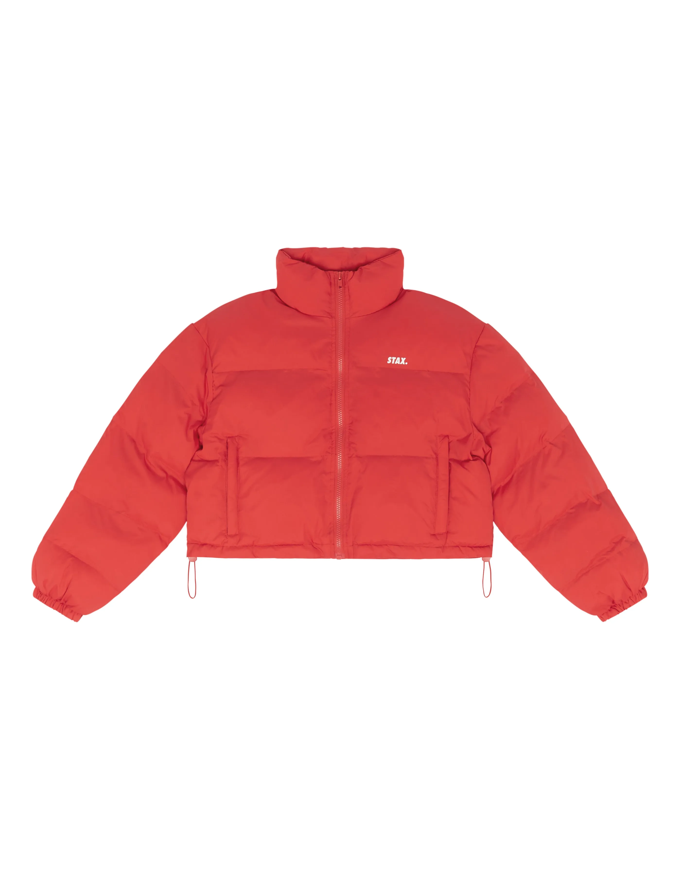 Cropped Puffer- Red