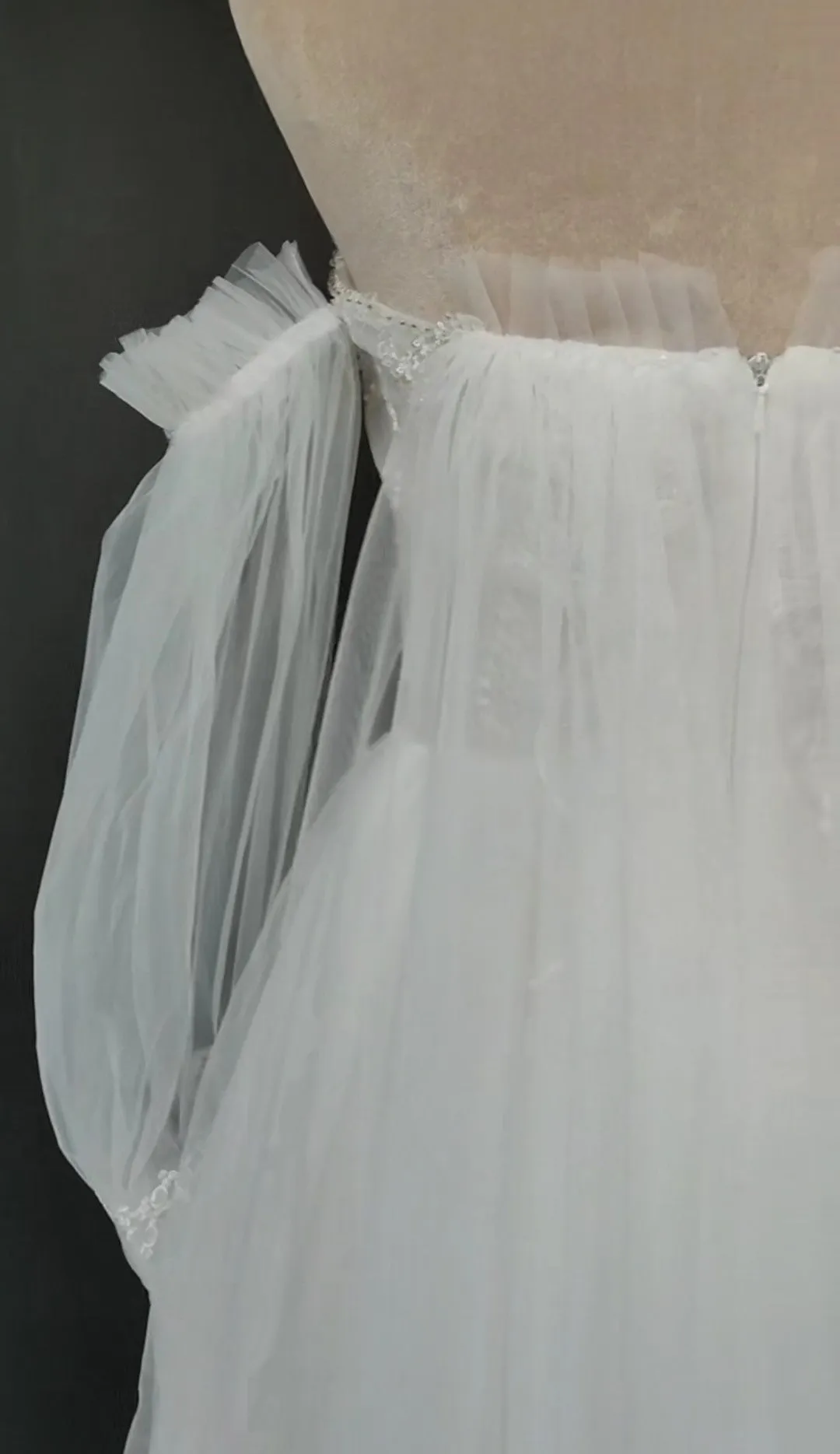 Custom Embroidered Tulle Sexy Wedding Gown All Sizes