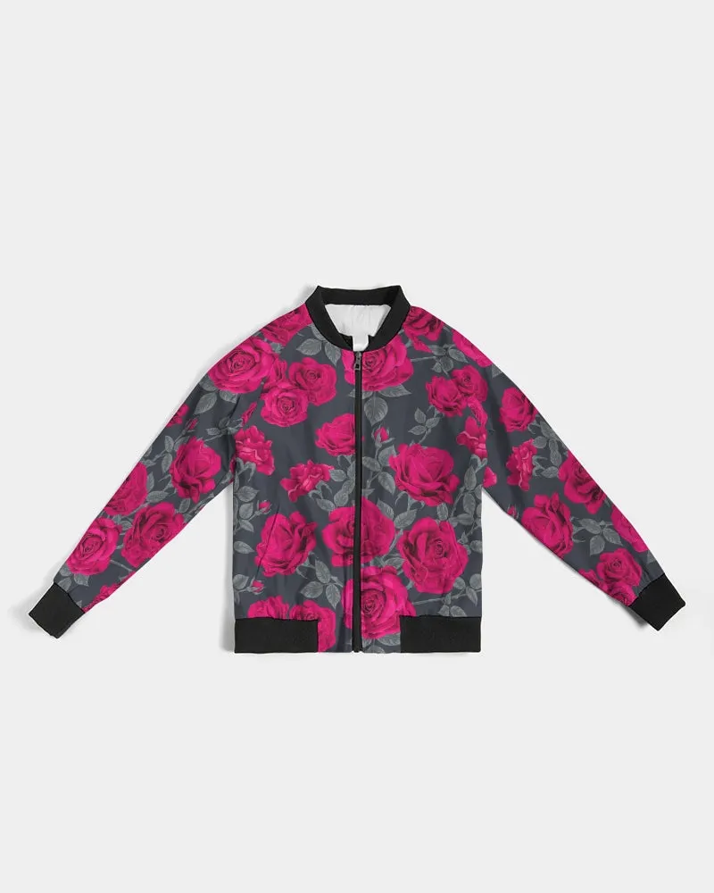 Dark Vintage Roses Women's Bomber Jacket