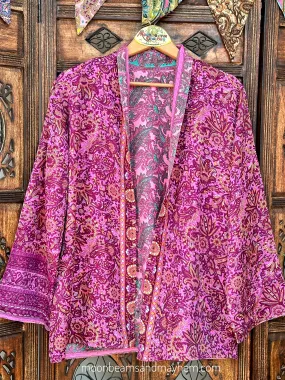 DELICIOUS PORTOBELLO ROAD SAREE KIMONO JACKET (OF677)