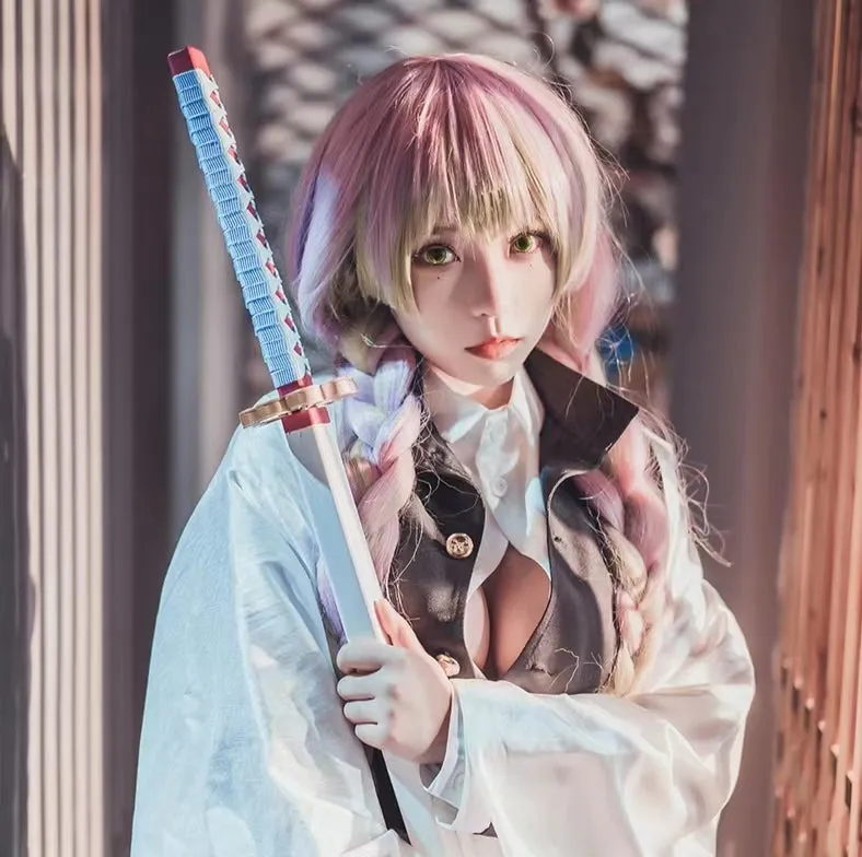 Demon Slayer Mitsuri Inspired Halloween Anime Cosplay Costume