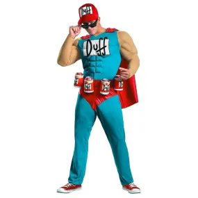 Duffman Simpsons Men's Muscle Chest Beer Can Holder Belt Costume