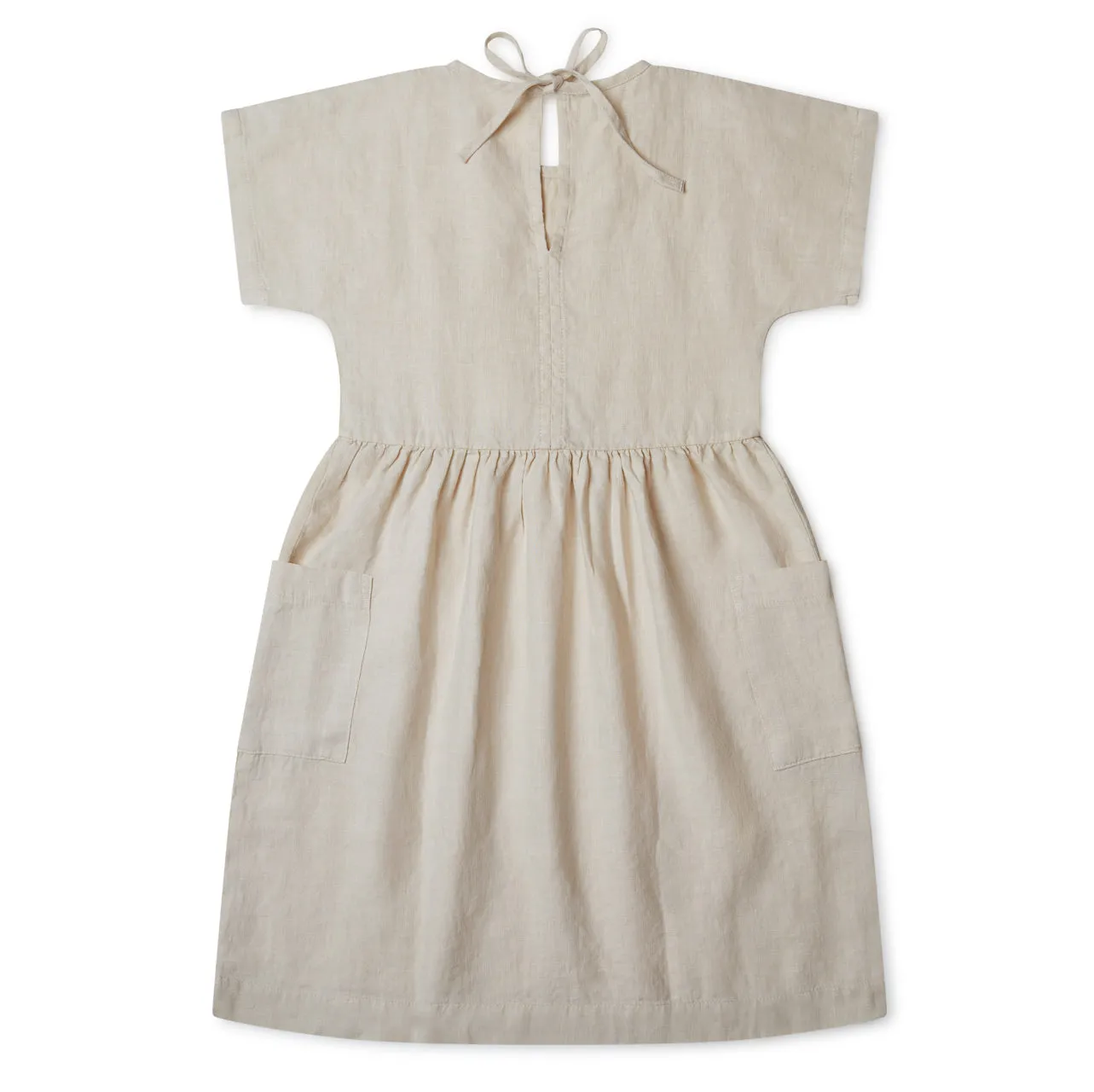 Eden Dress in 100% Linen - Milk (3-10y)