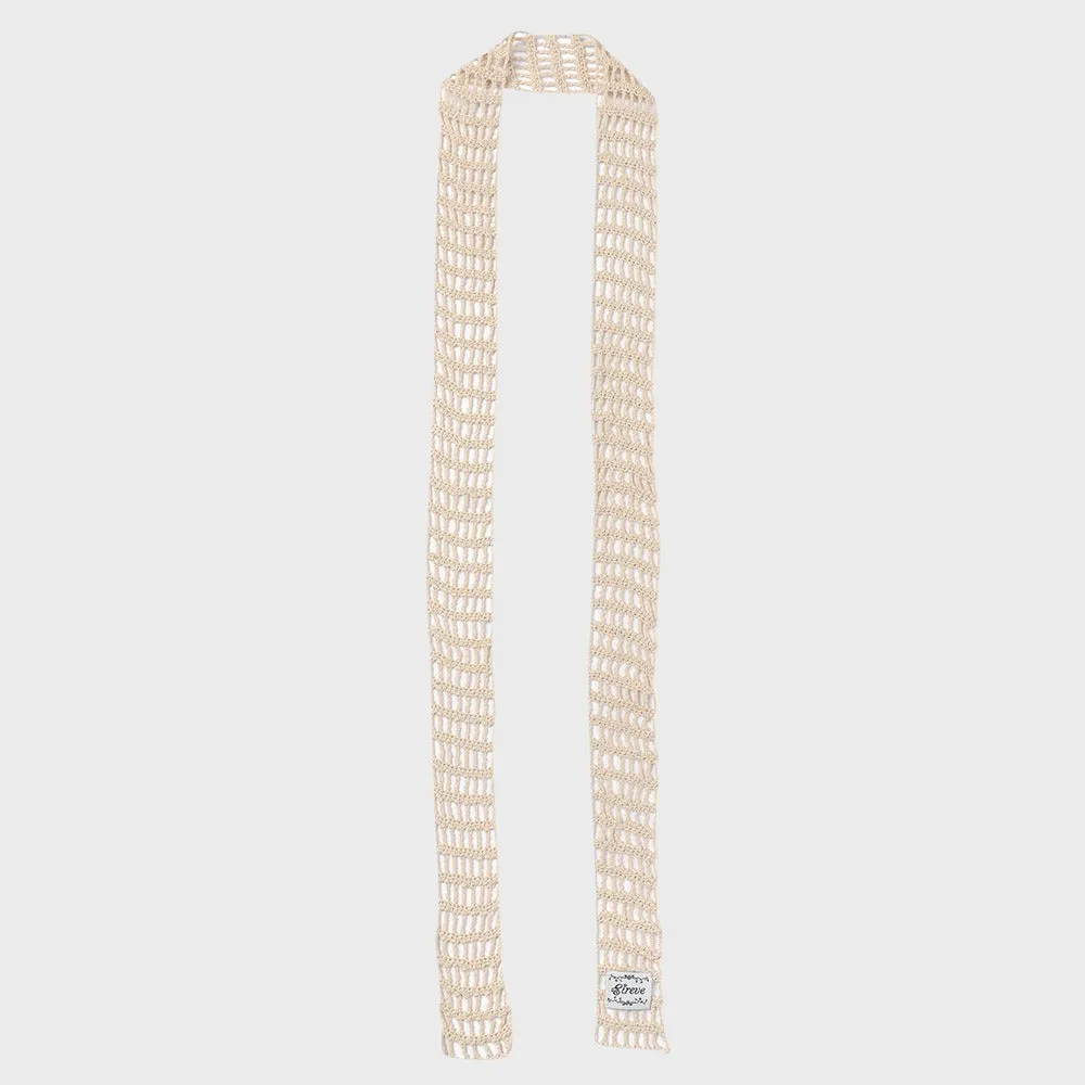 [EIREVE] Seasonless CROCHET LONG SCARF (BEIGE)