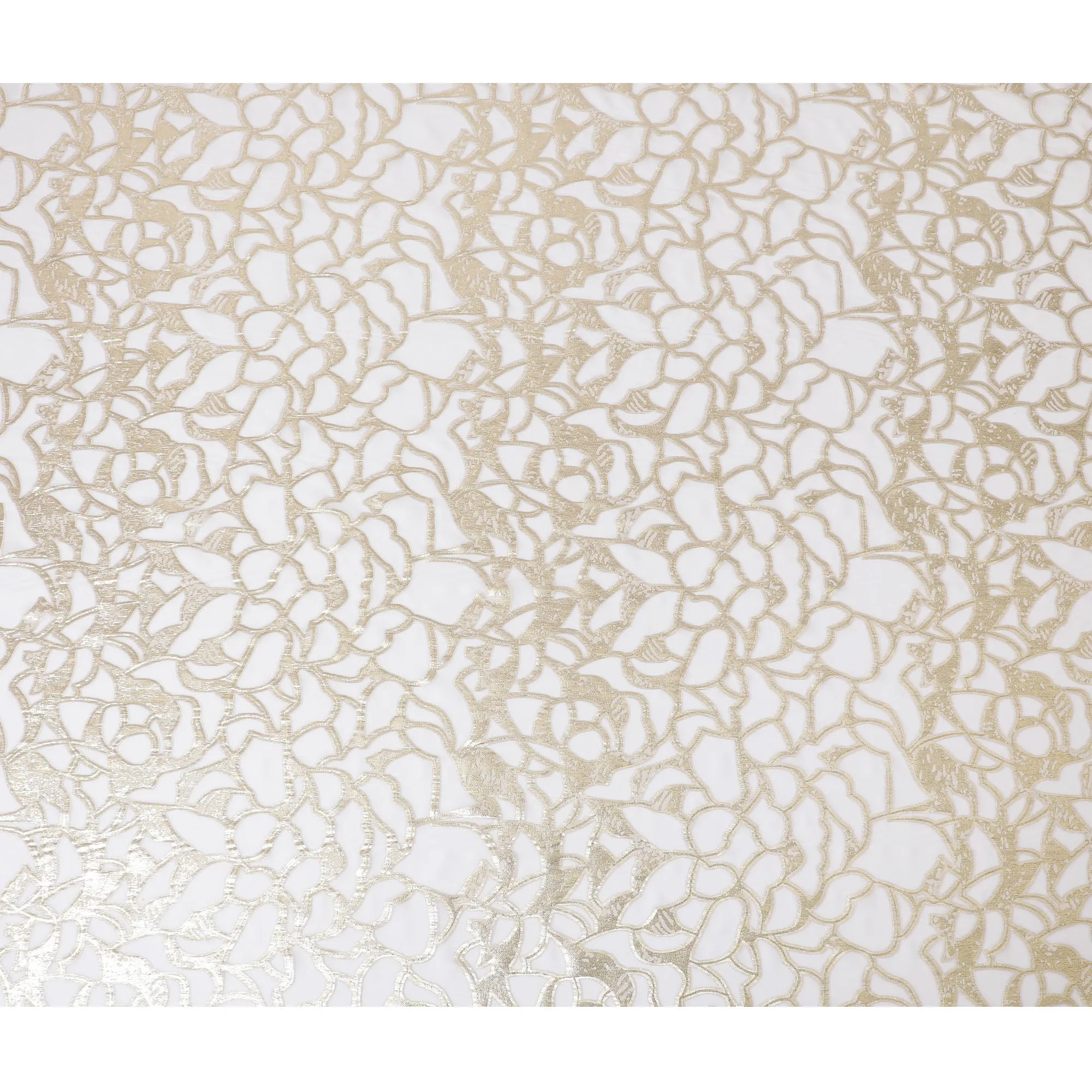 Elegant White Silk Chiffon Fabric with Metallic Lurex, 110 cm Wide, South Korean Design-D19575