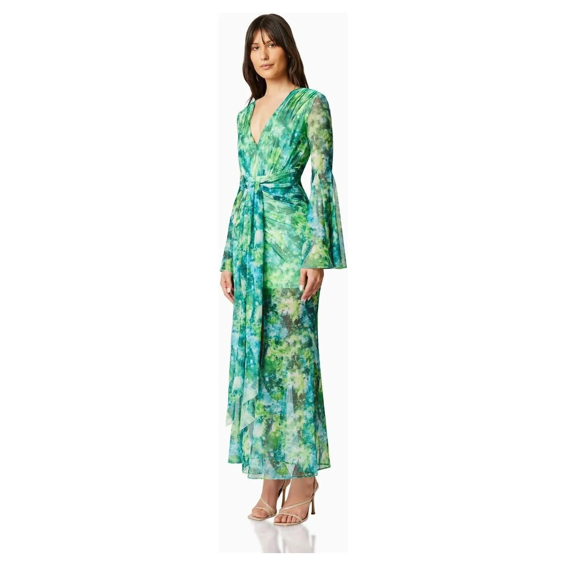 Elliatt Jonquil Long Sleeve Maxi Dress In Multi