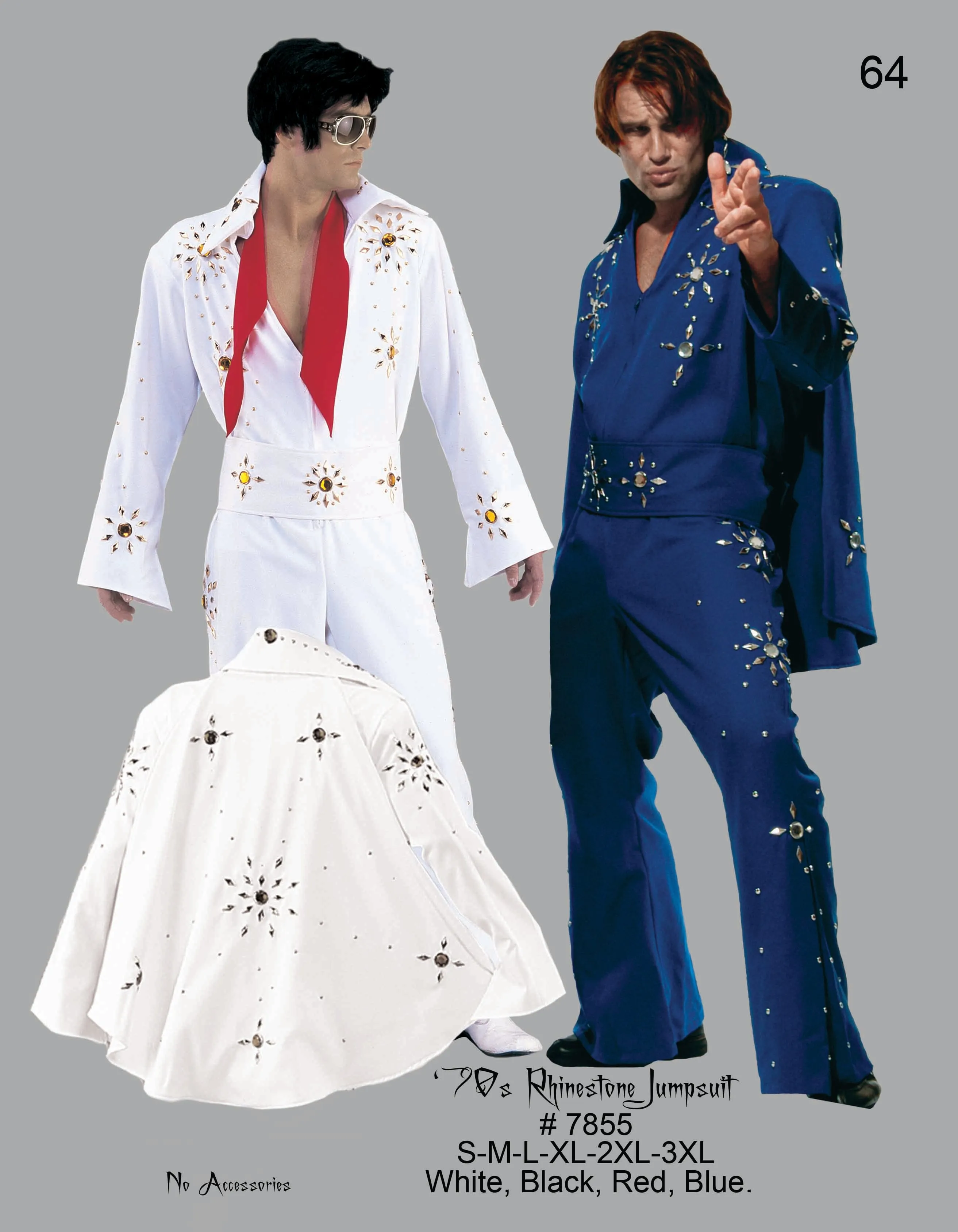 Elvis Costume / 1970's Rock Star / 2 Piece Elvis with Cape / Professional