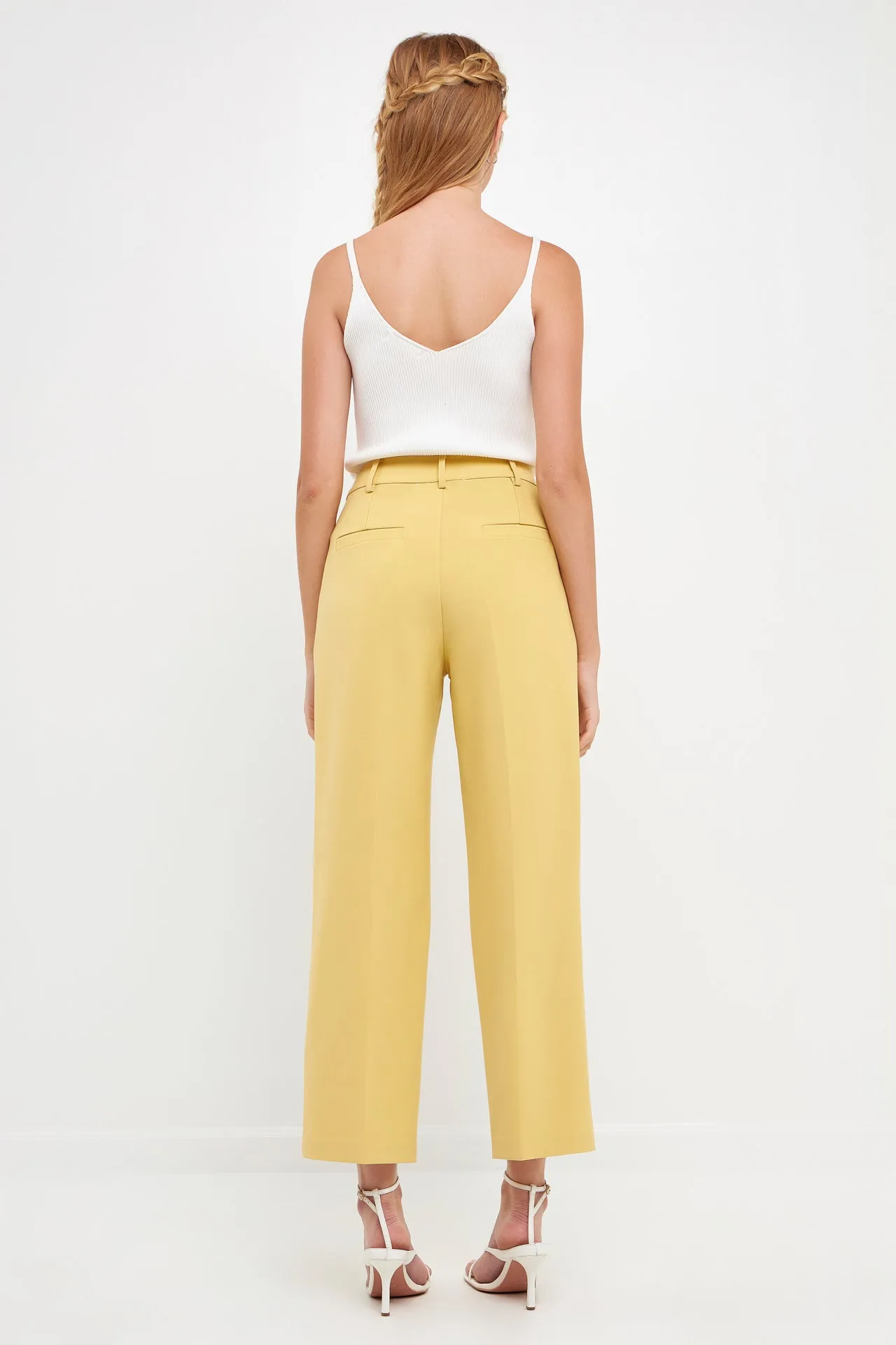 English Factory - High-Waisted Straight-Leg Trousers