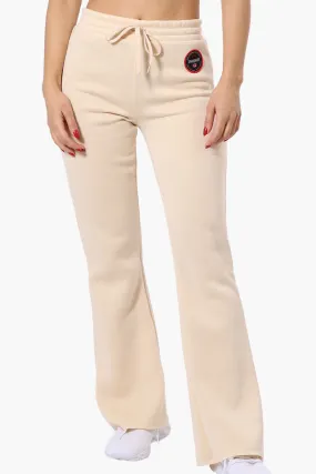 Fahrenheit Tie Waist Flared Sweatpants - Cream