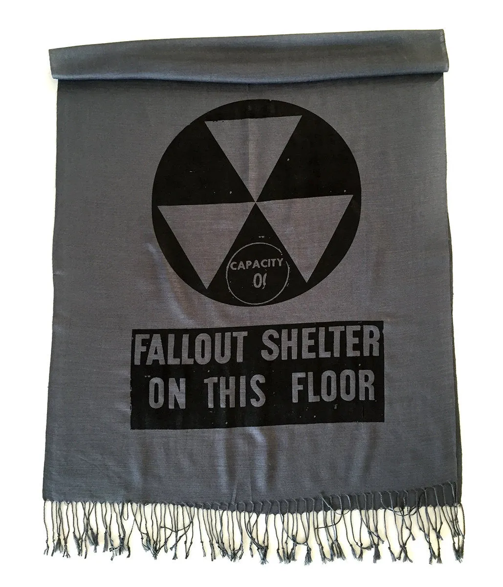 Fallout Shelter Scarf. Linen-weave pashmina