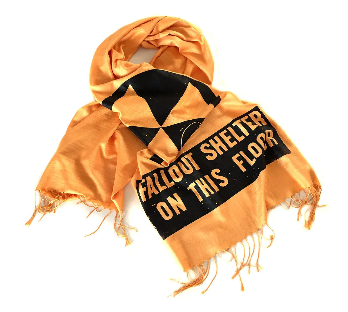 Fallout Shelter Scarf. Linen-weave pashmina