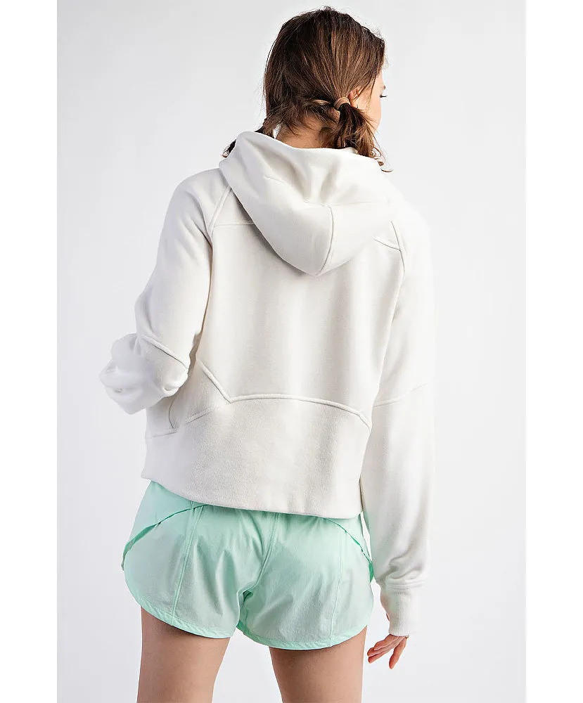 Finley French Terry Crop Hoodie