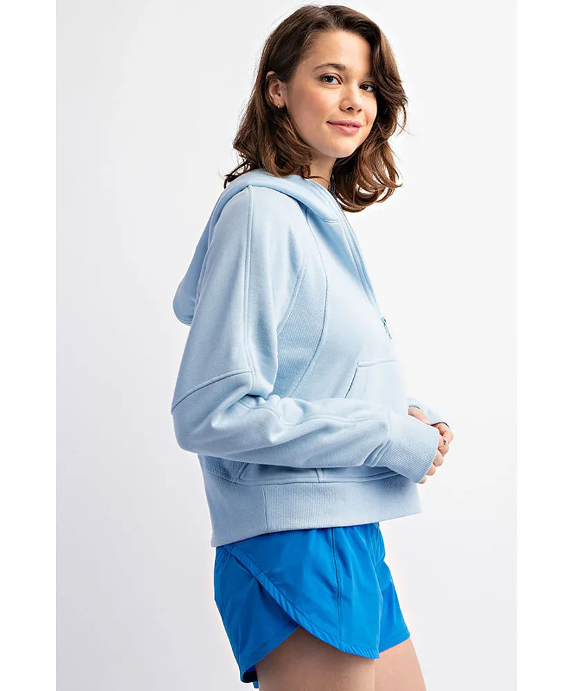 Finley French Terry Crop Hoodie