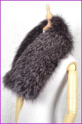 Fox Fur Knitted Circle Scarf DO1249