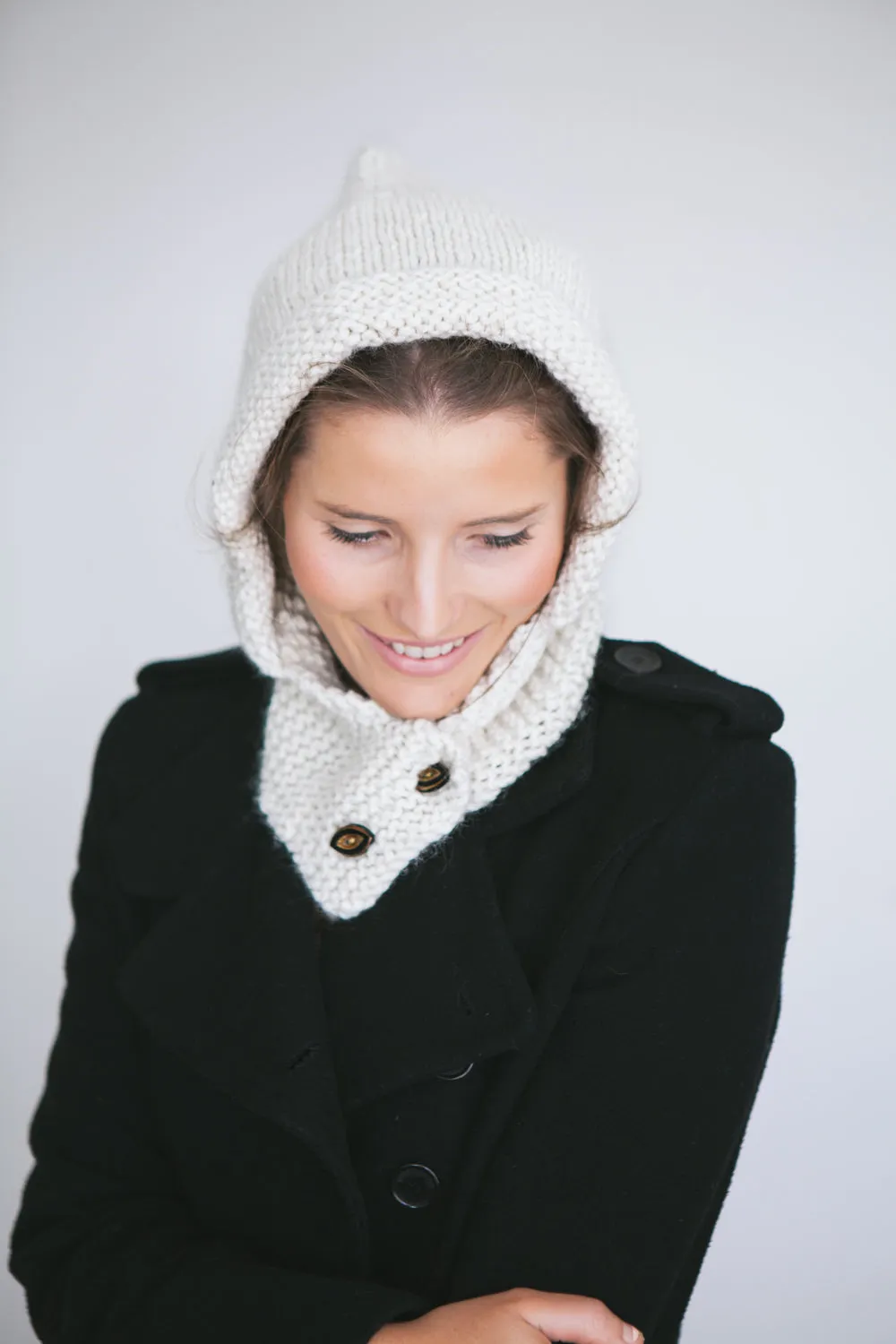 FREE Knitting Pattern Download - Alpaca Chunky Hood Snood 1009