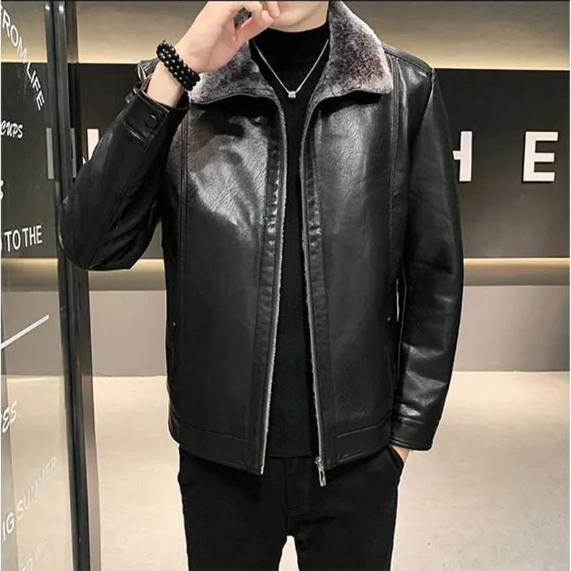 Funki Buys | Jackets | Men's Luxury Faux Leather Winter Jacket