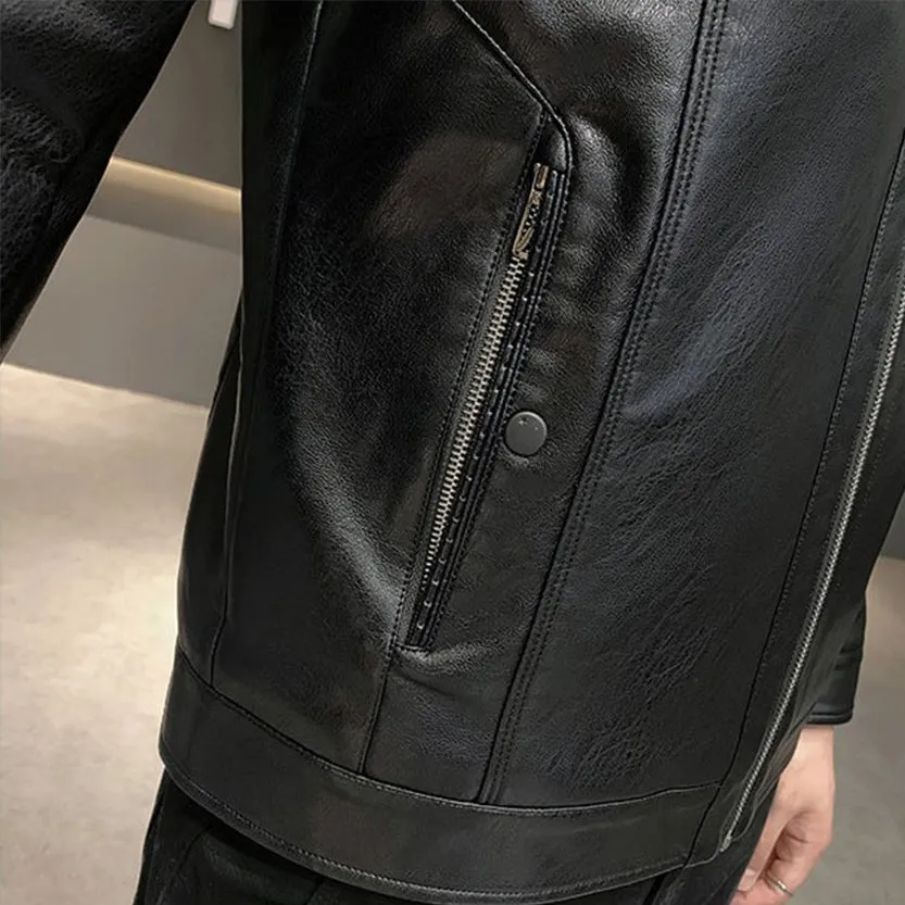 Funki Buys | Jackets | Men's Luxury Faux Leather Winter Jacket