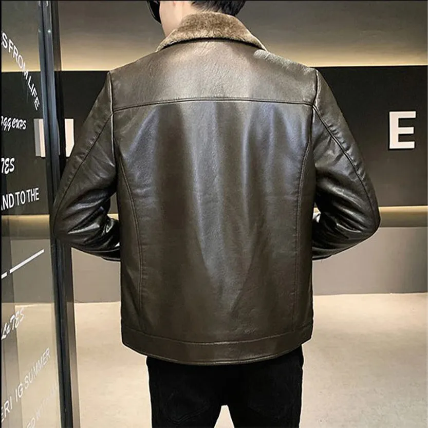 Funki Buys | Jackets | Men's Luxury Faux Leather Winter Jacket