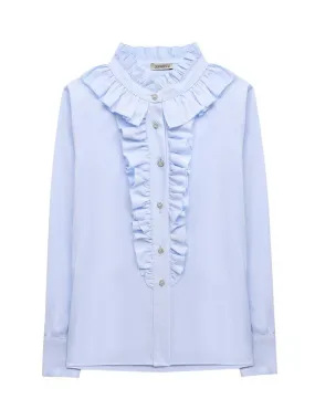 Girl's Shirt with stand-up collar - VERIA