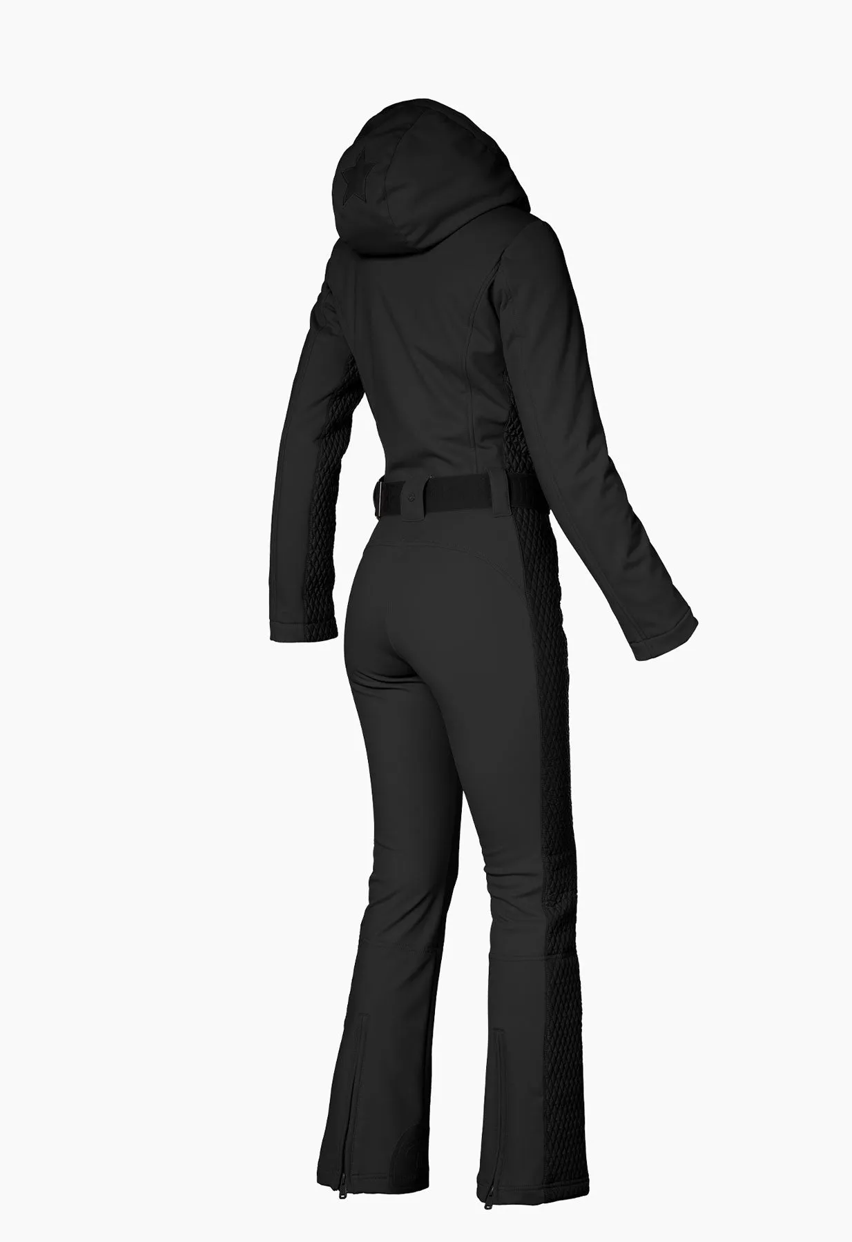 Goldbergh Angele One Piece Ski Suit in Black with Hood