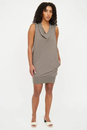 Grey Monili Drape Dress