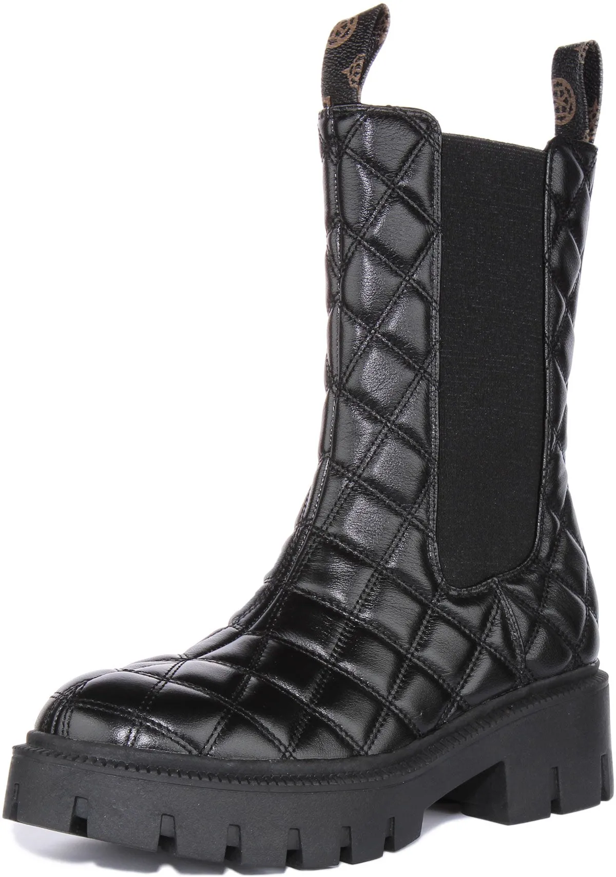 Guess Serlen Quilted Boot In Black For Women