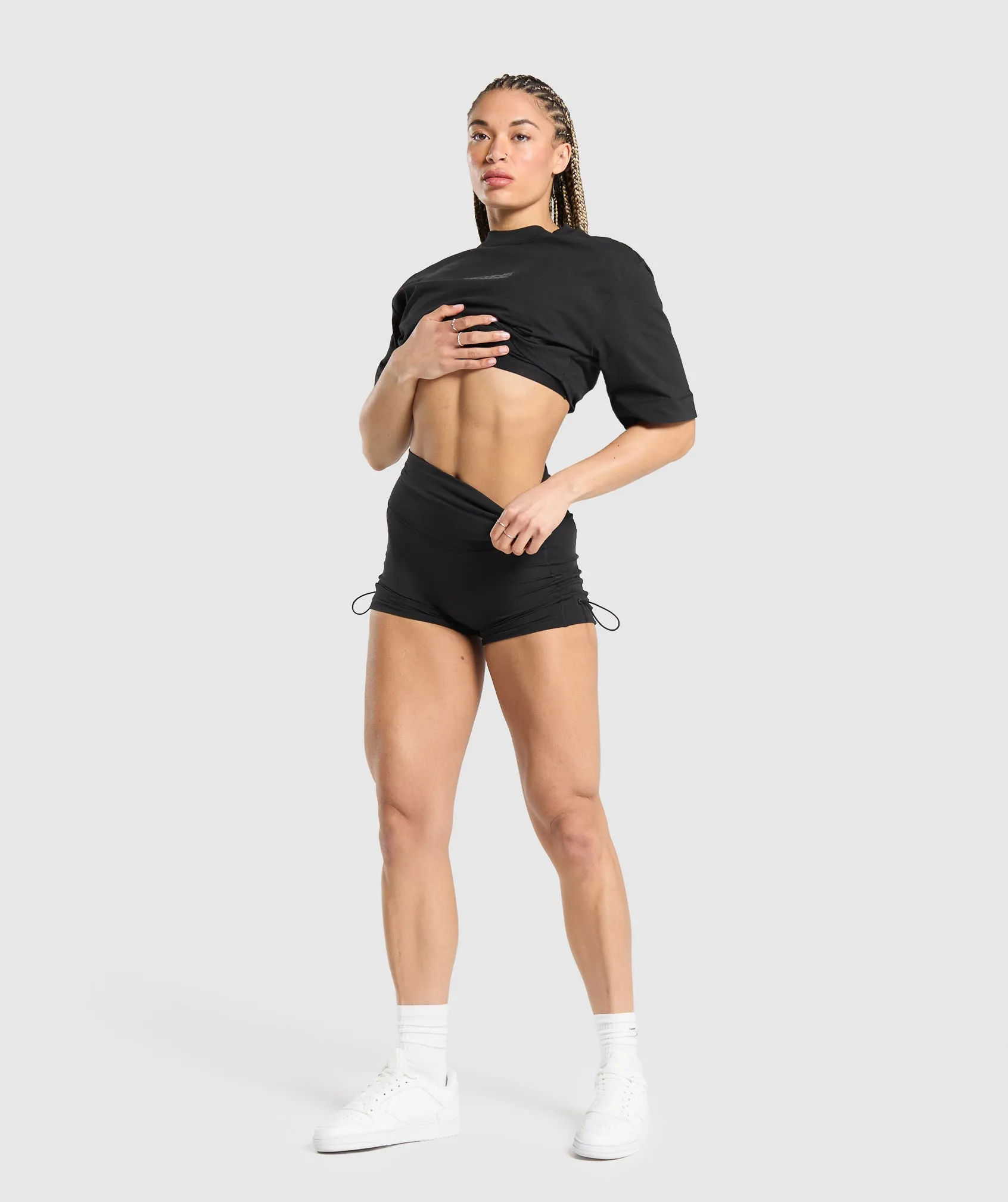 Gymshark Lifting Baddie Boxy Crop Top - Black