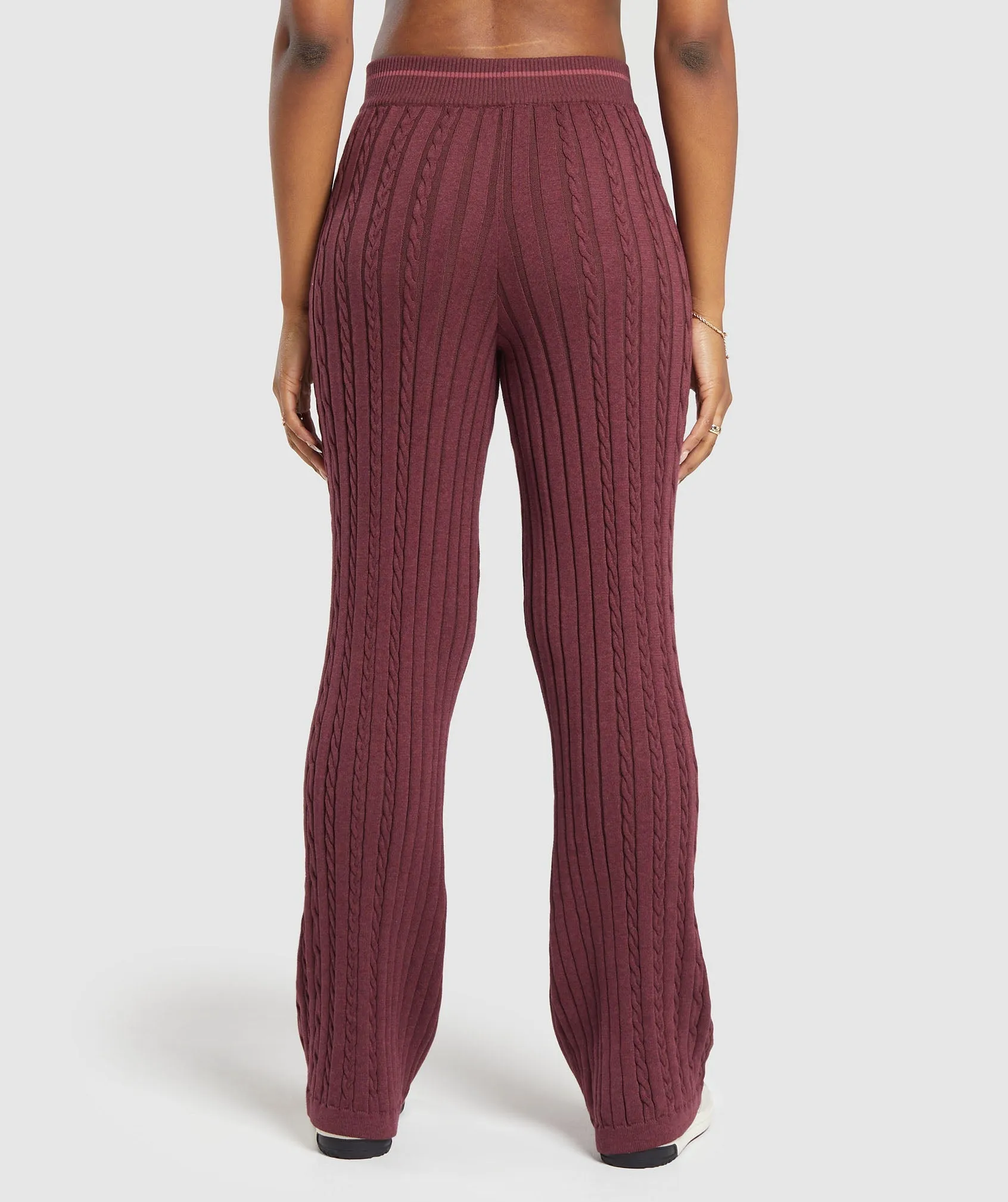 Gymshark Rest Day Cable Knit Pants - Red