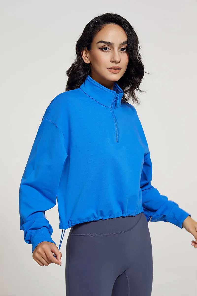 Half-zip Stand-up Collar Sweatshirt