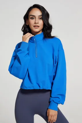 Half-zip Stand-up Collar Sweatshirt