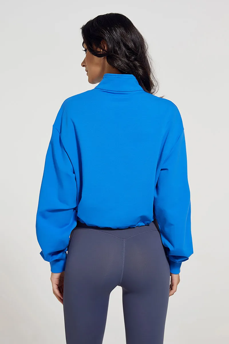 Half-zip Stand-up Collar Sweatshirt