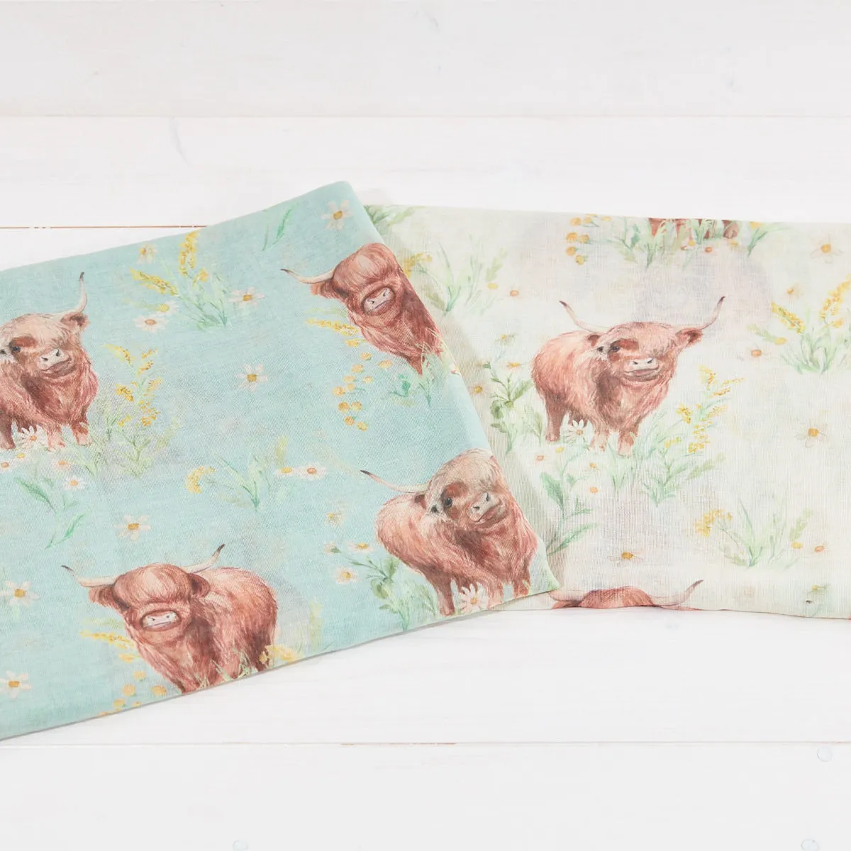 Highland Cow Print Scarf - Various Colours