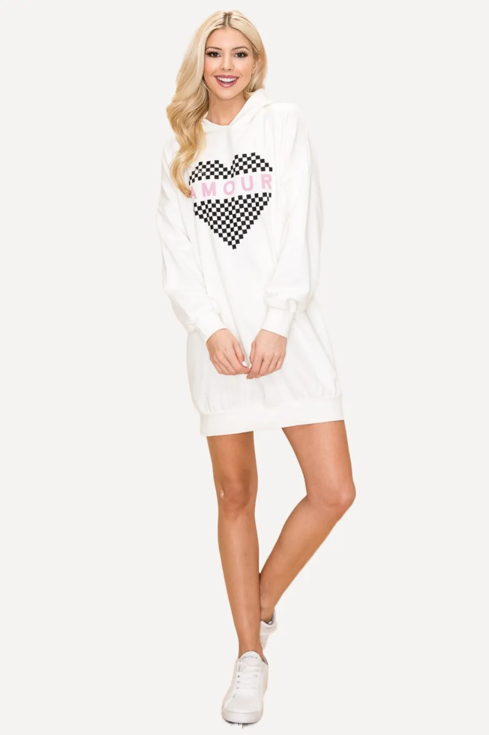 Hoodie Dress - Amour Print