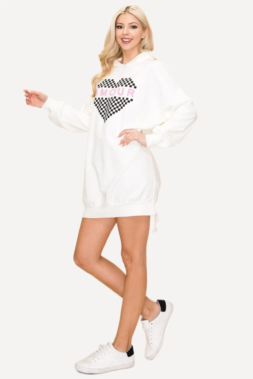 Hoodie Dress - Amour Print