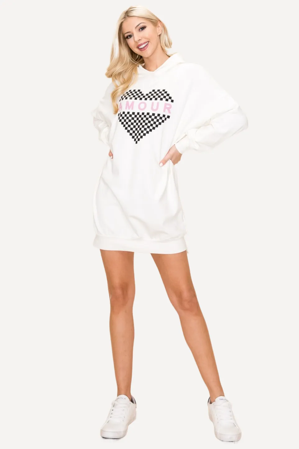 Hoodie Dress - Amour Print