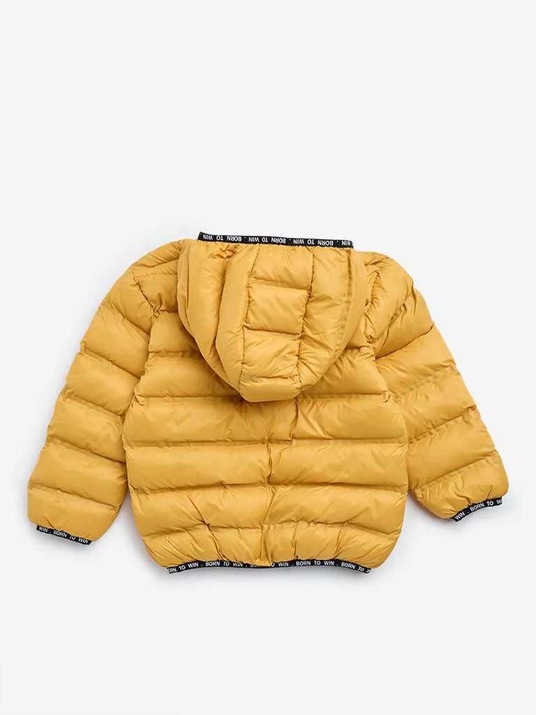 HOP Kids Yellow Hooded Puffer Jacket