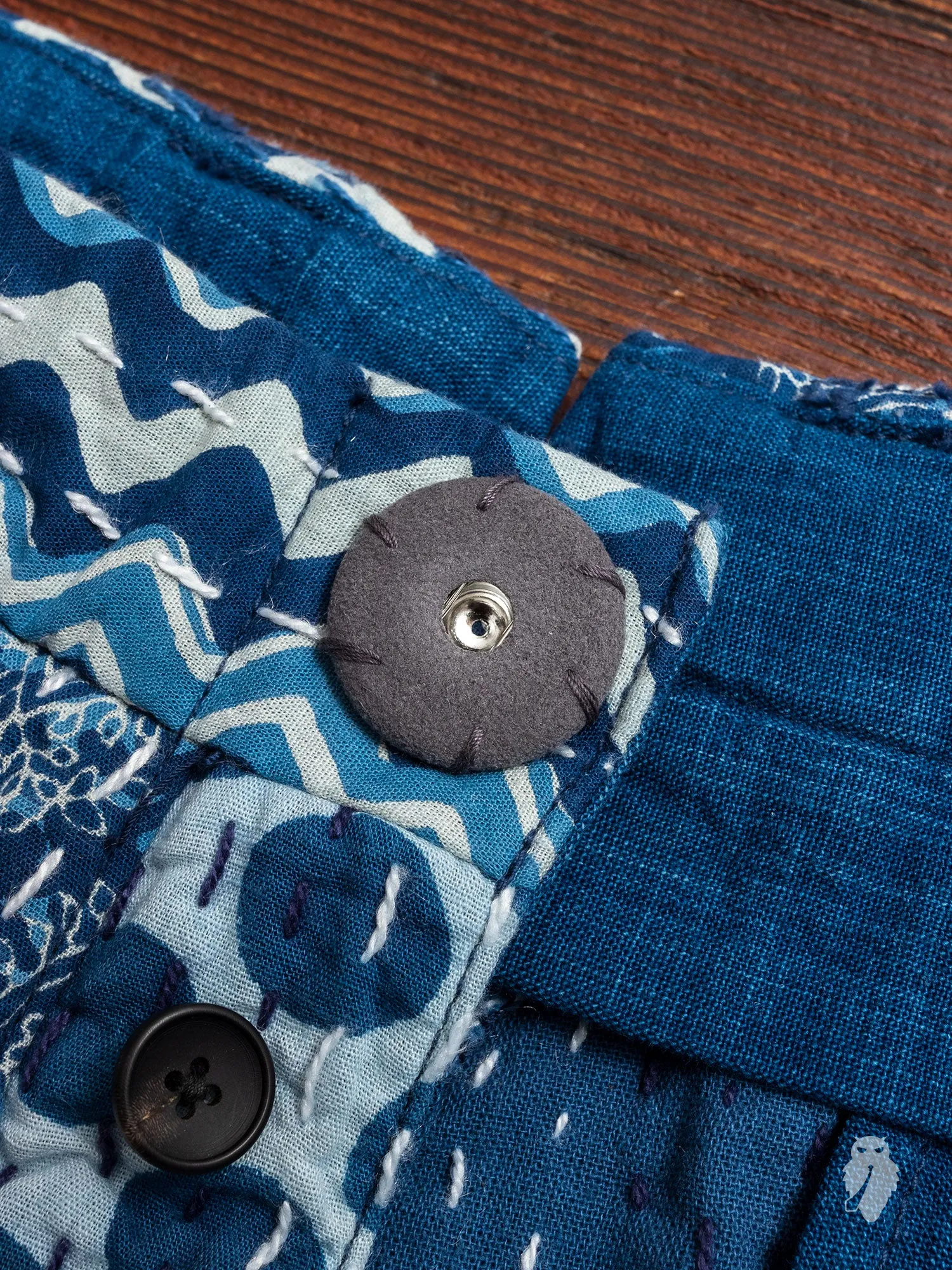 India Quilt Trousers in Indigo