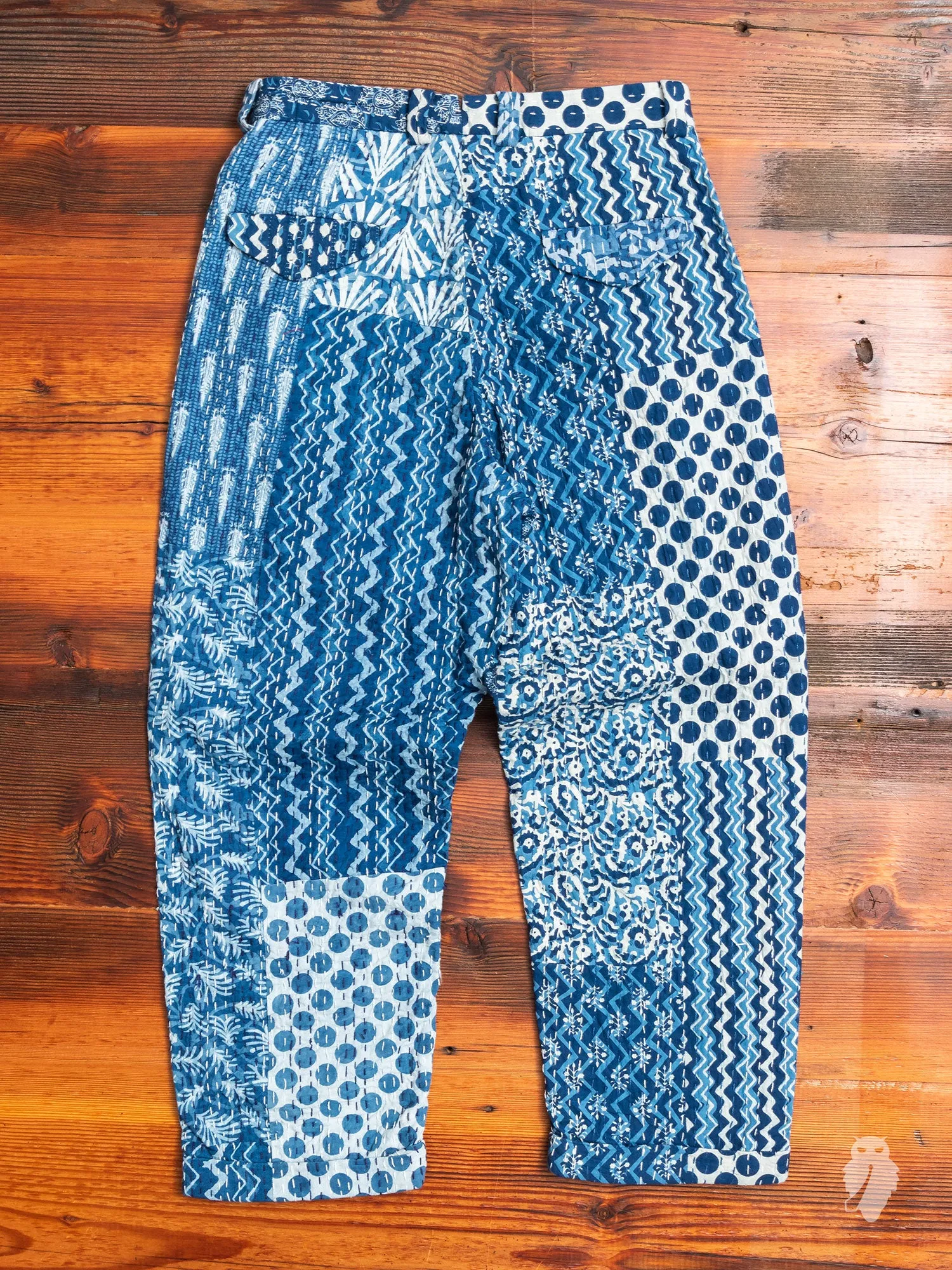 India Quilt Trousers in Indigo