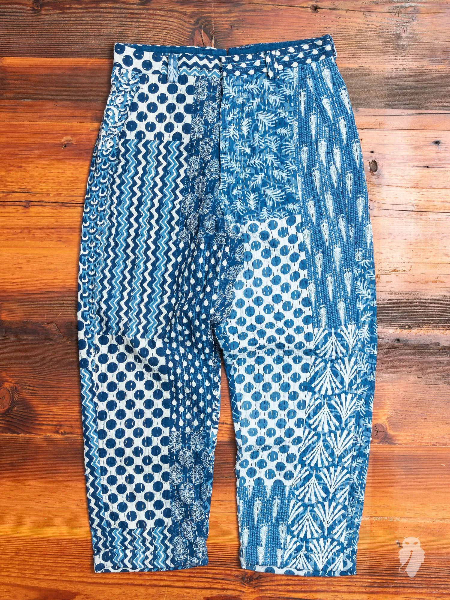 India Quilt Trousers in Indigo