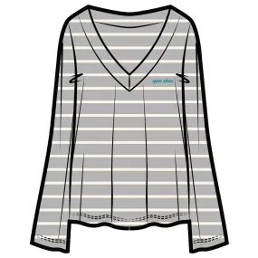 Jamie "Open Skies" Sleep Shirt | Grey Stripes