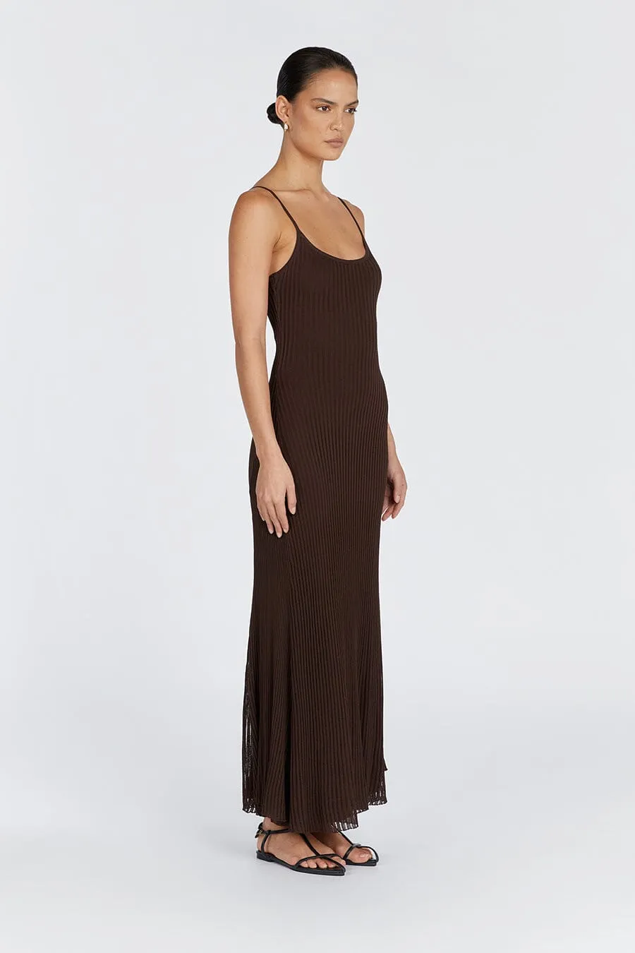 JOVIE CHOC SCOOP MAXI DRESS