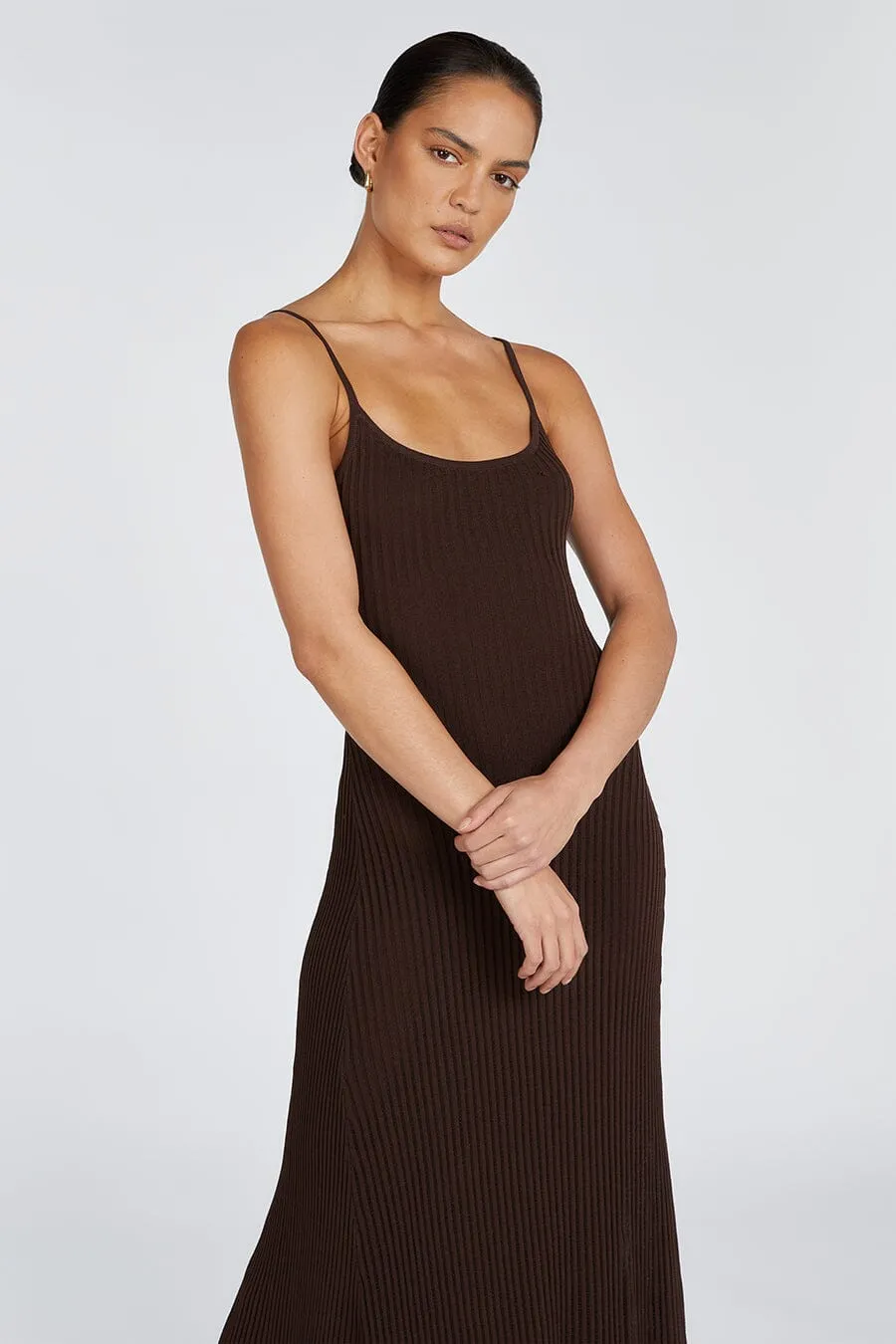 JOVIE CHOC SCOOP MAXI DRESS