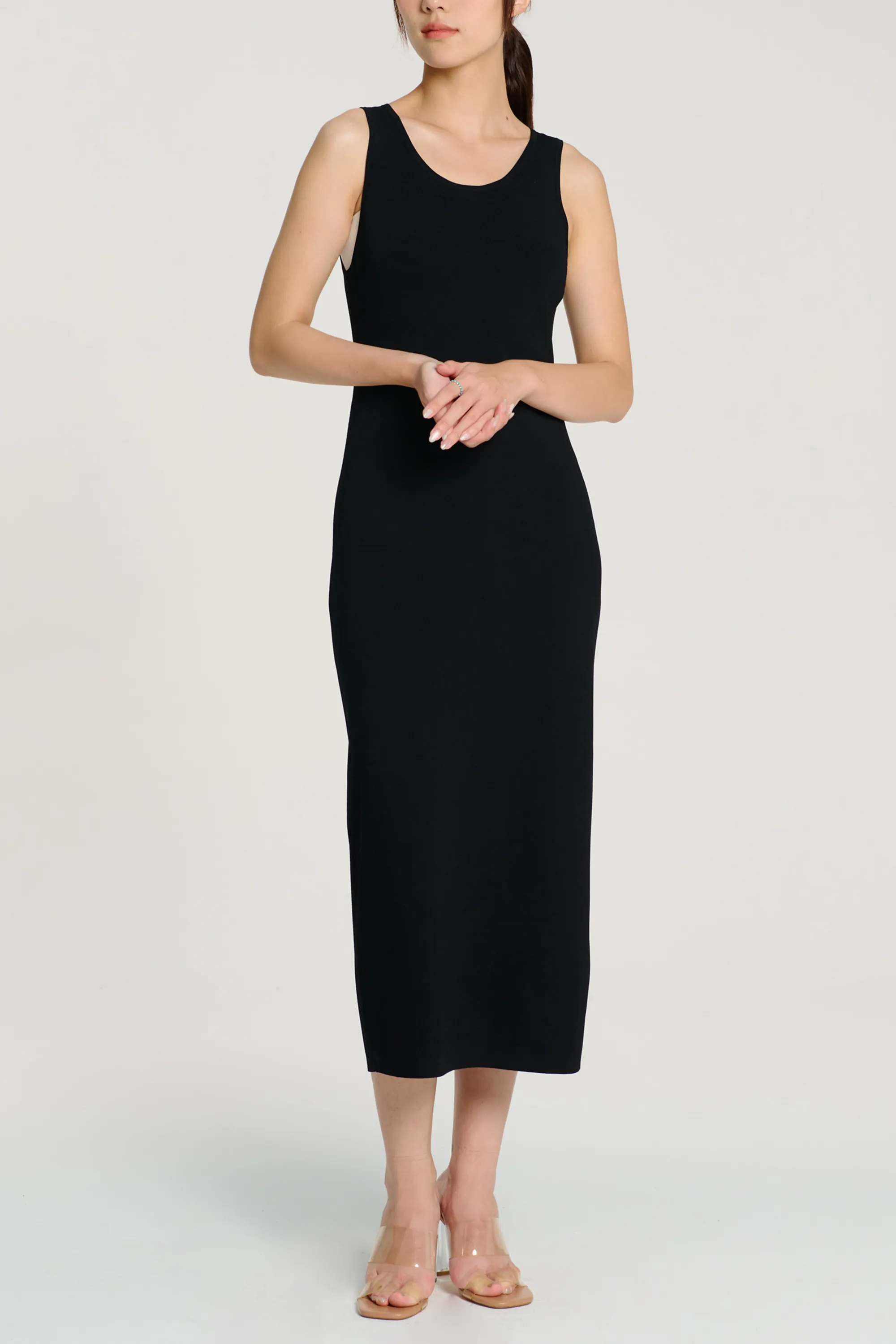 KEAN jersey knit dress (Black)