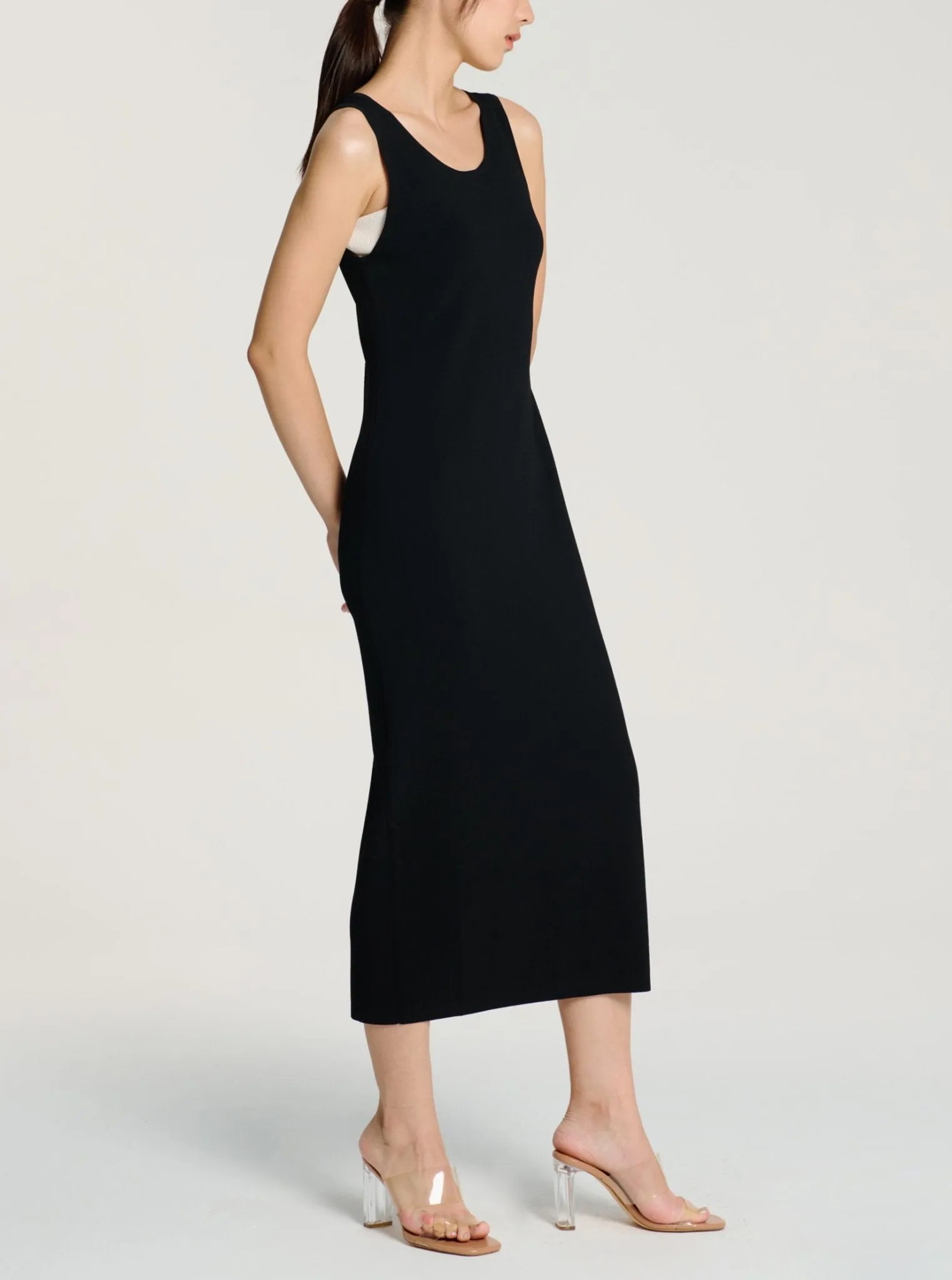 KEAN jersey knit dress (Black)