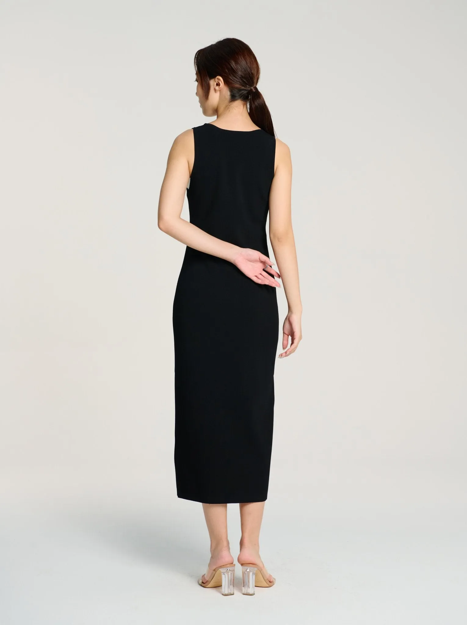 KEAN jersey knit dress (Black)