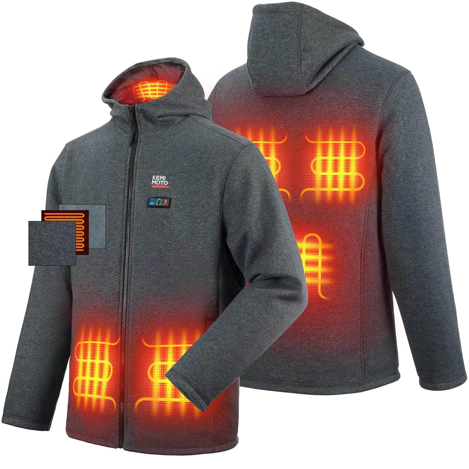 KEMIMOTO Heated Hoodie with 12V Battery Pack